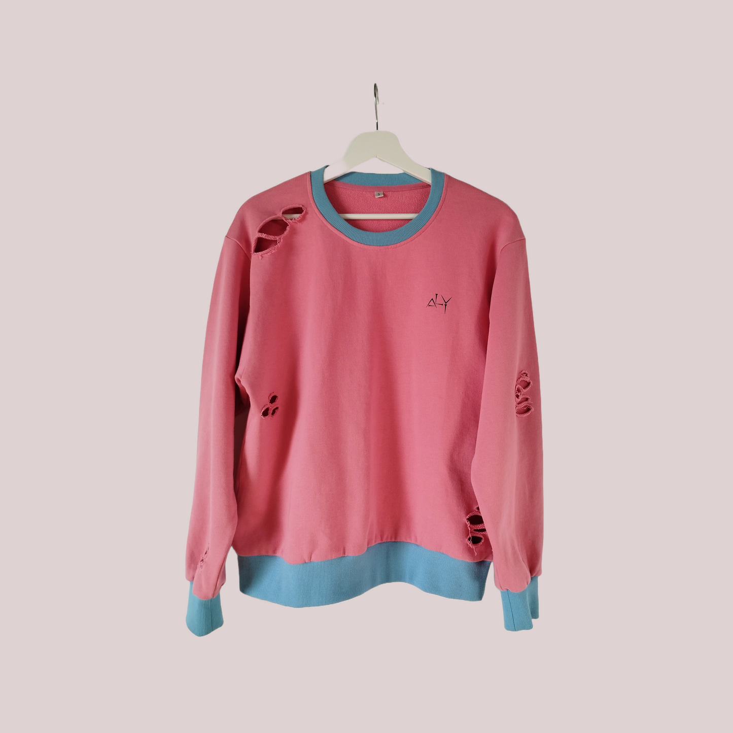 2 Tone Distressed Sweatshirt