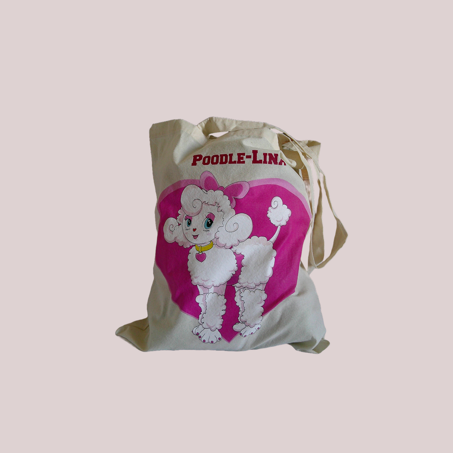 Anime Girl Curly Hair and Poodle Heart Tote Bag Bundle!