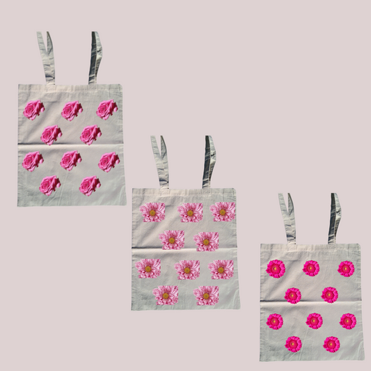Flower collection tote bag bundle
