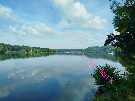 Stock Photo of a grand lake in a forest