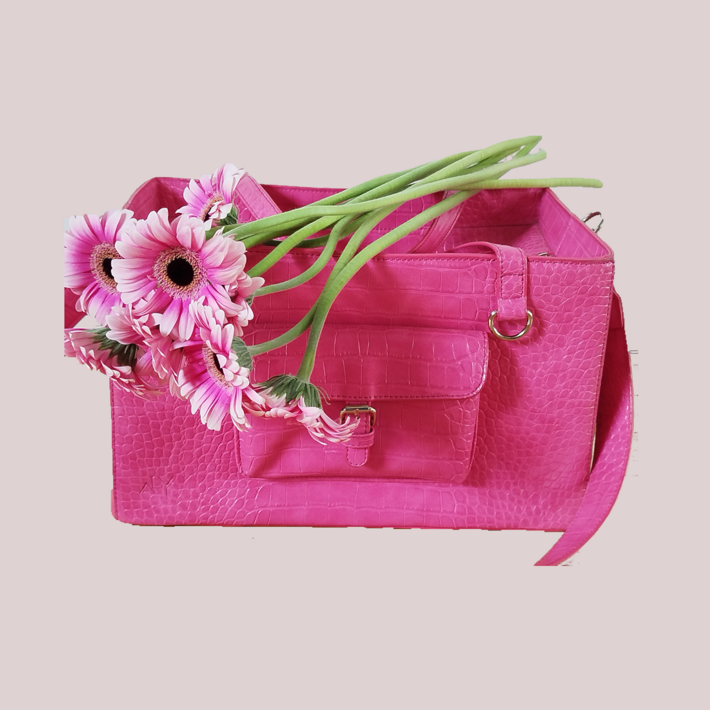 A gift and flowers