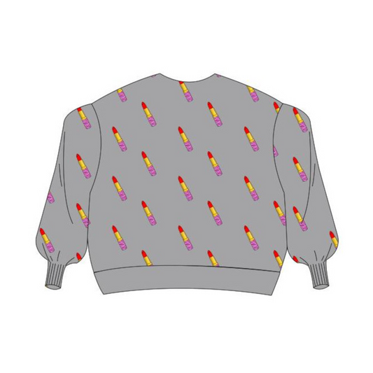 Grey Lipstick all-over print sweatshirt!