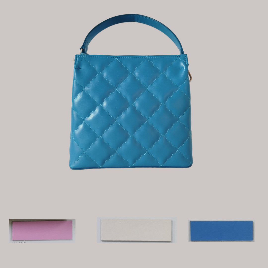 Wavy Diamond Quilt Handbag