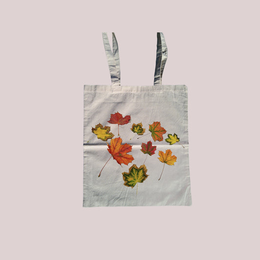 Leaf Mix print tote bag part 2