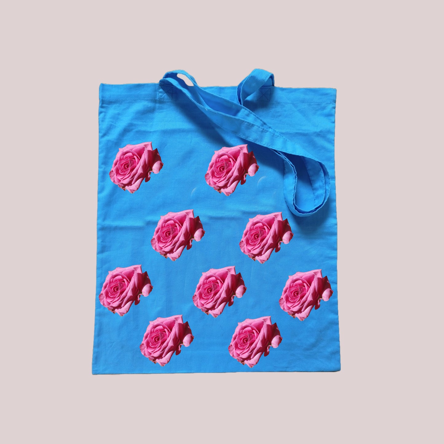 Pink Rose cotton tote bag