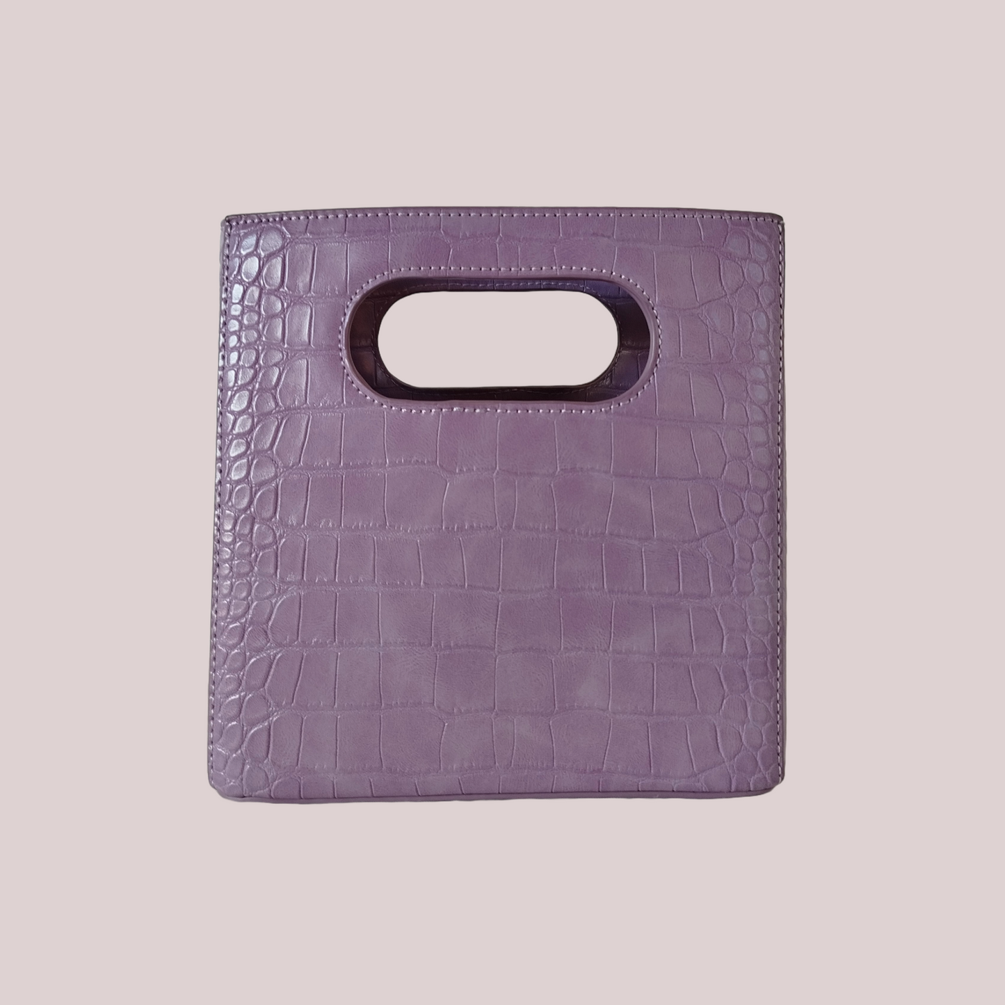 Square Shaped Crocodile print Handbag