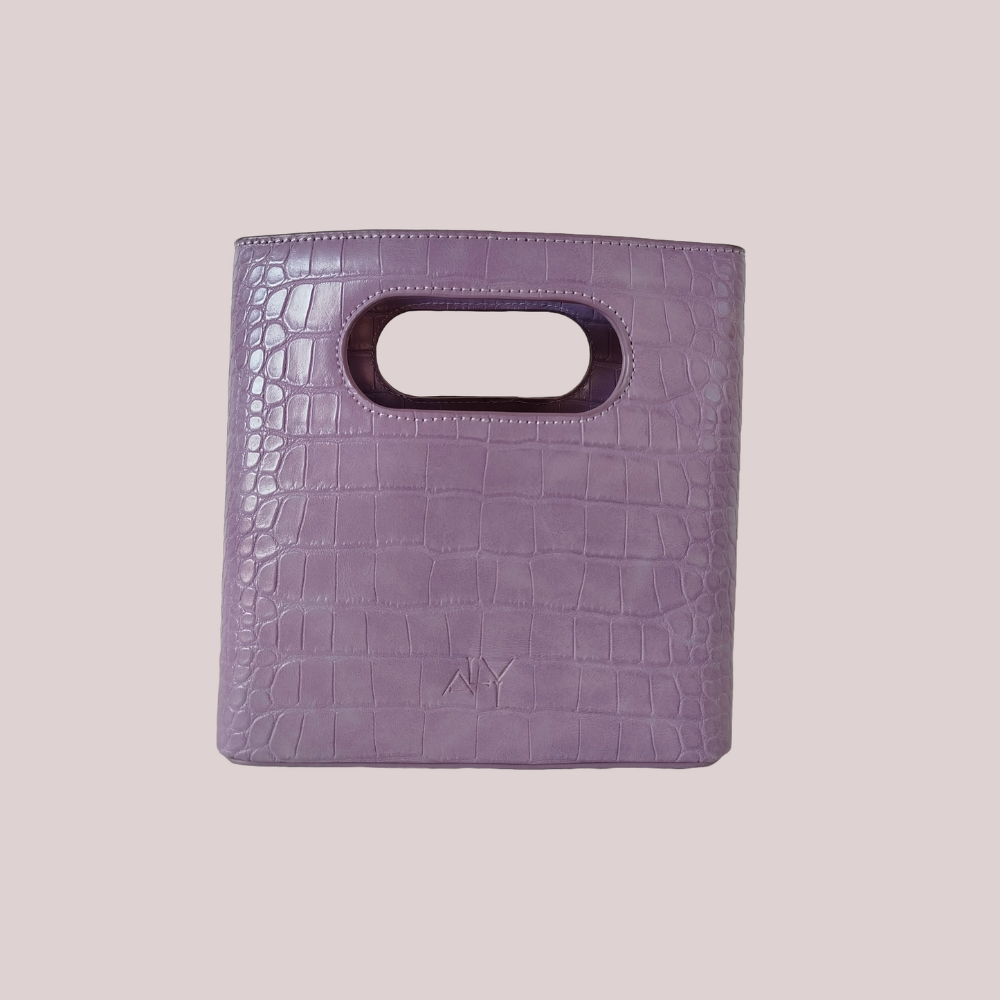 Square Shaped Crocodile print Handbag