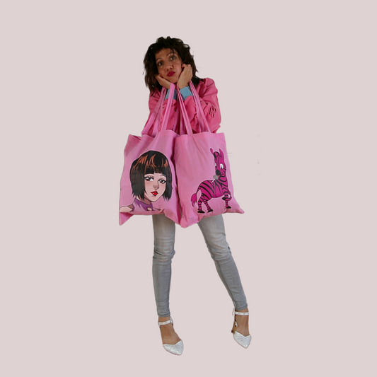 Pink Zebra and Anime Girl Straight Hair Bundle!